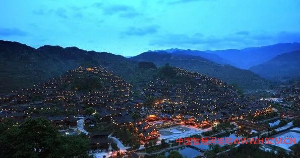 千戶苗寨的夜燈&mdash;&mdash;黔東南